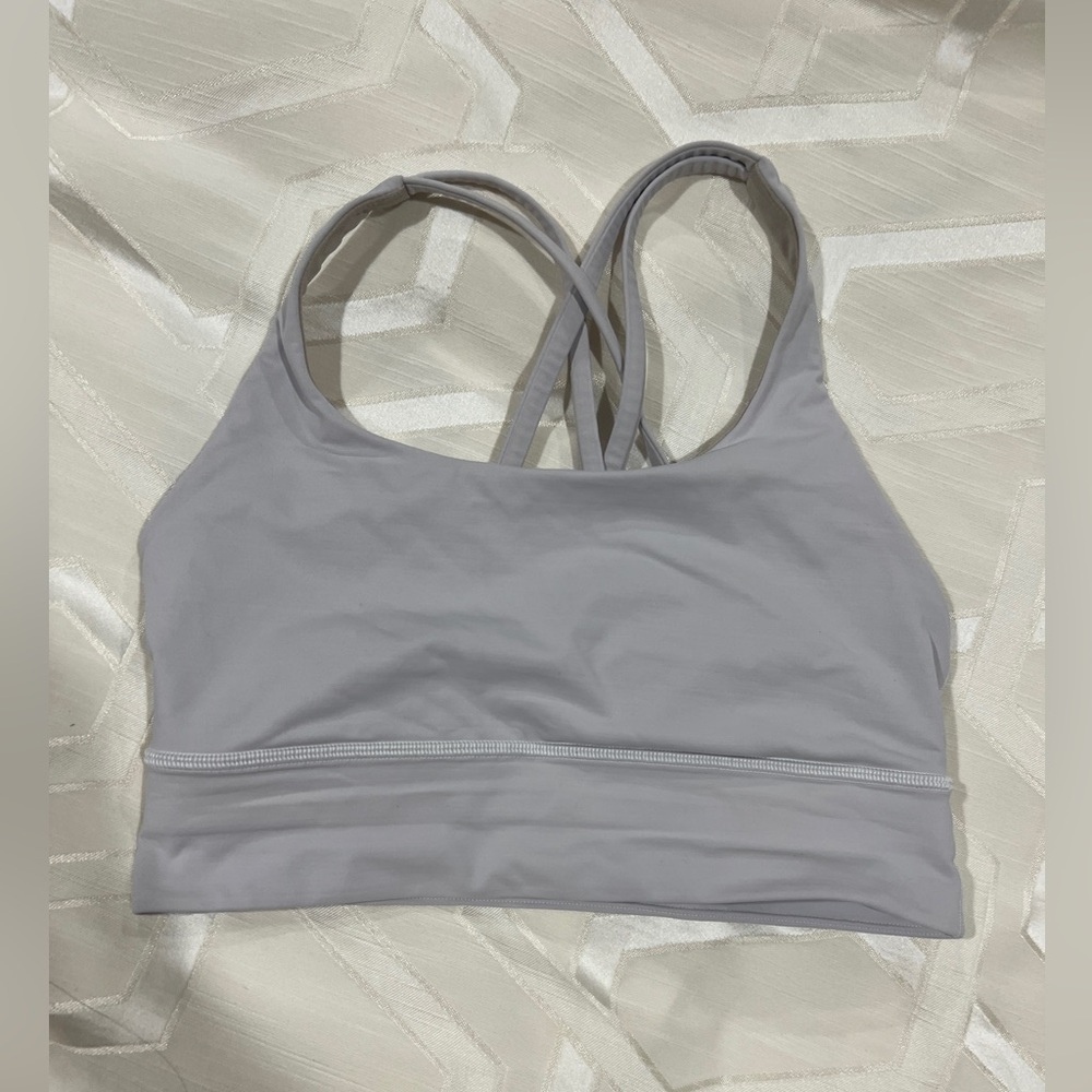 Lululemon White Energy Bra Long Line